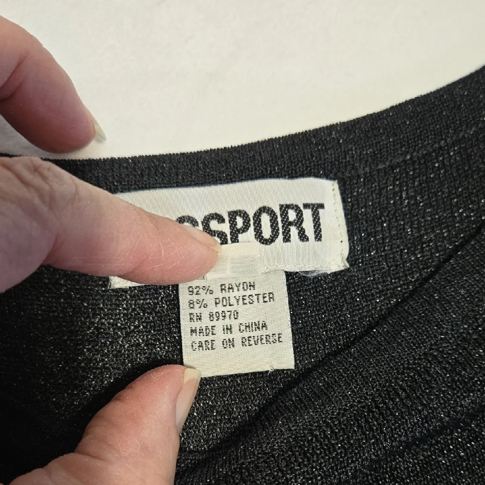 Vintage Passport Black Sequin Tank Top - Picture 3 of 10